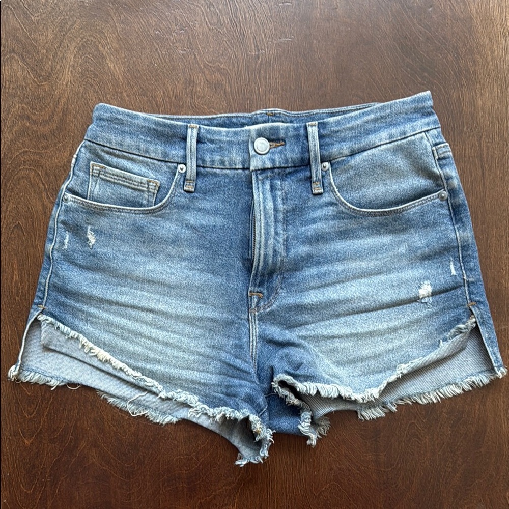 Good American Good Curve Denim Shorts